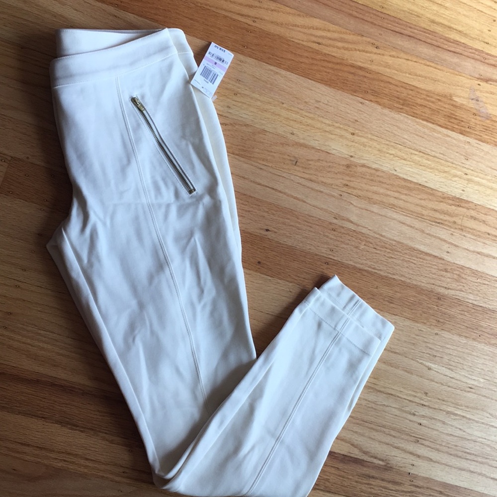 Maison Jules cream dress skinny pant